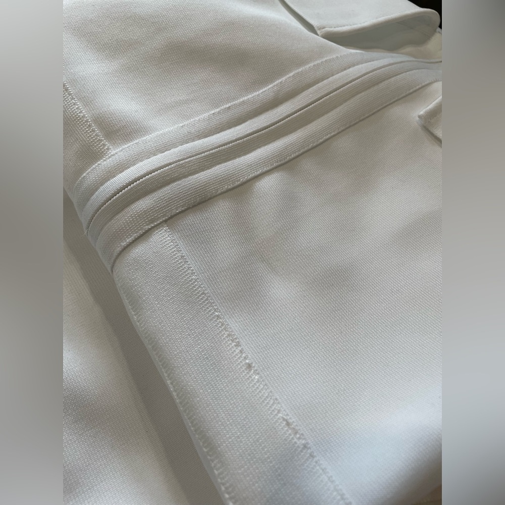 Off Shoulder Ruffle Trim Backless Split Thigh Dre… - image 5